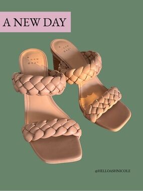 a new day Braided Double-Strap Slide Sandals